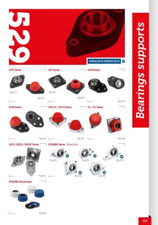 Bearing supports. Leveling pads