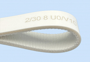2/30 8 U0/V10 80A S White (AS) конвейерные ленты с покрытием (пвх, пу, силикон, эластомер) - фото