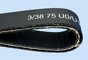 3/38 75 U0/U10 M Black A (HG) конвейерные ленты с покрытием (пвх, пу, силикон, эластомер) - фото