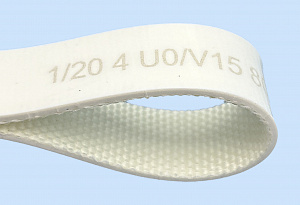 1/20 4 U0/V15 80A S White Flex (AS) конвейерные ленты с покрытием (пвх, пу, силикон, эластомер) - фото